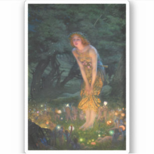 Midsommer Eve c. 1908 von Edward Robert Hughes Aufkleber