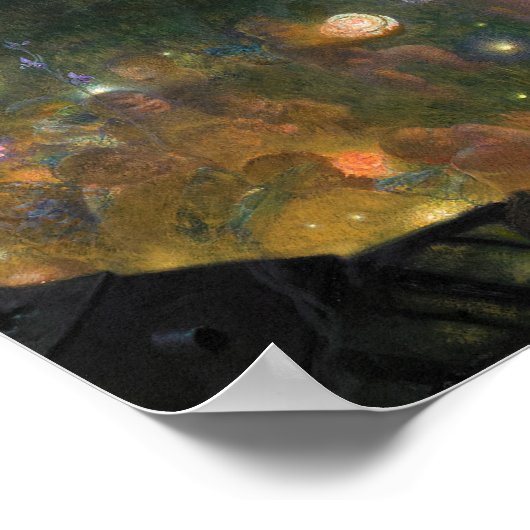 Midsommer Eve c. 1908 von Edward Robert Hughes Poster (Ecke)