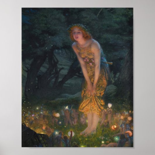 Midsommer Eve Edward Robert Hughes Fairies Fantasy Poster (Vorne)