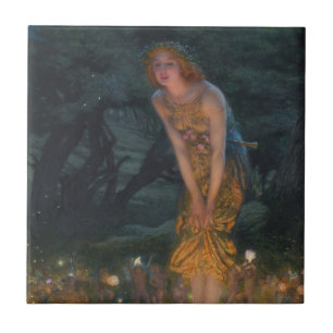 Midsommer Eve Edward Robert Hughes Feen Fantasie Fliese