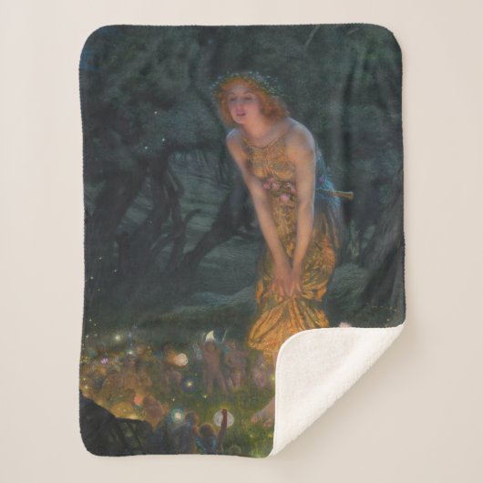Midsommer Eve Edward Robert Hughes Feen Fantasie Sherpadecke (Vorderseite)