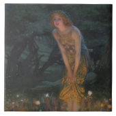 Midsommer Eve (von Edward Robert Hughes) Fliese (Vorderseite)