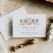 Midsommer Floral Telefon oder E-Mail RSVP Card Karte