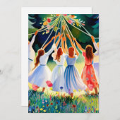 Midsommer Joy Feiertagskarte (Vorne/Hinten)