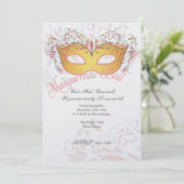 Midsommer Night Masquerade Ball Party Einladung (Stehend Vorderseite)