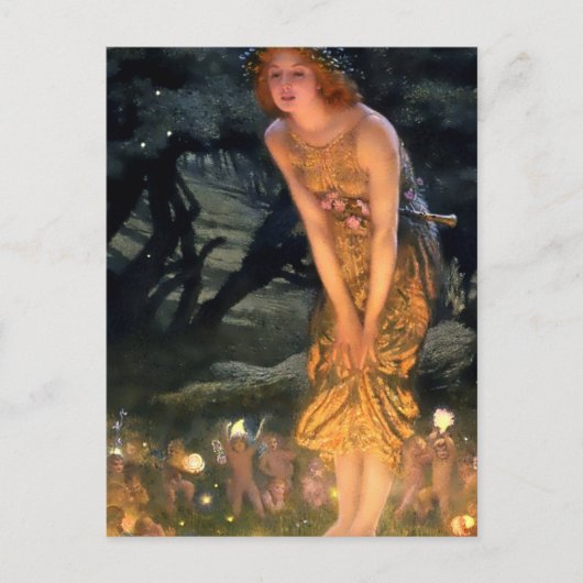 “Midsummer Eve” by Edward Robert Hughes Postkarte (Vorderseite)