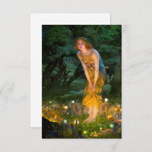 MidSummer Eve Edward Robert Hughes Begleitkarte (Vorne/Hinten)