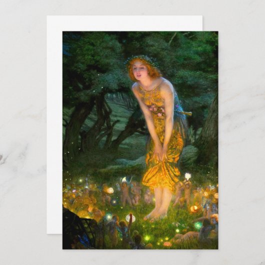 MidSummer Eve Edward Robert Hughes Einladung (Vorne/Hinten)
