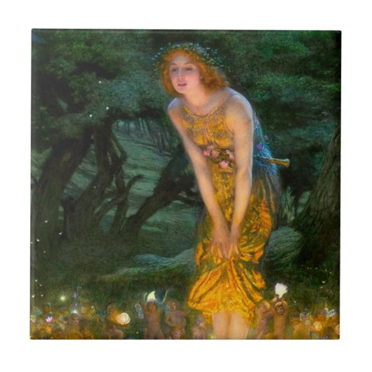 MidSummer Eve Edward Robert Hughes Fliese (Vorderseite)