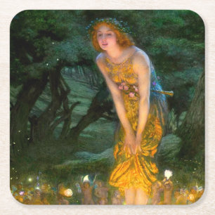 MidSummer Eve Edward Robert Hughes Rechteckiger Pappuntersetzer
