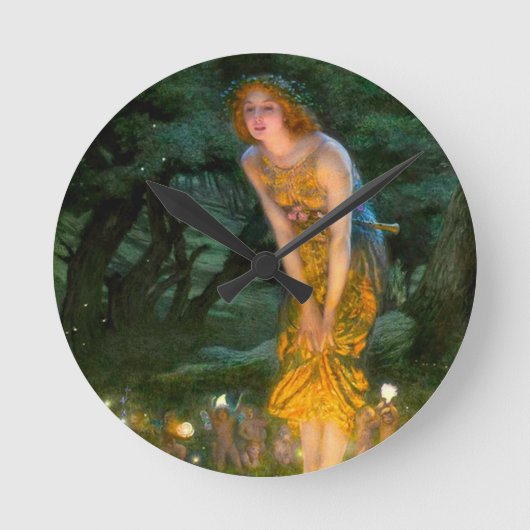 MidSummer Eve Edward Robert Hughes Runde Wanduhr (Vorderseite)