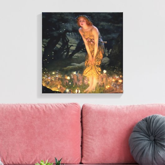 "MidSummer Eve" von Edward Robert Hughes Leinwanddruck (Insitu (Wohnzimmer))