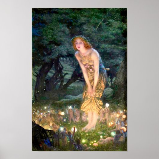 MidSummer Eve von Edward Robert Hughes Poster (Vorne)