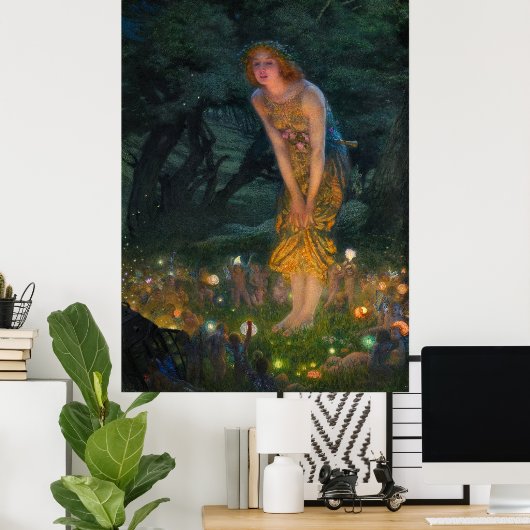 MidSummer Eve von Edward Robert Hughes Poster (Heimbüro)