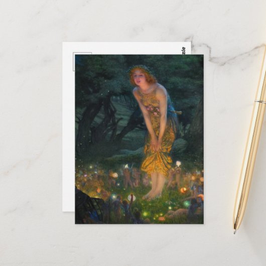 MidSummer Eve von Edward Robert Hughes Postkarte (Vorderseite/Rückseite Beispiel)
