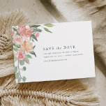 Midsummer Floral Save the Date Card<br><div class="desc">Our Midsummer Floral save the date card features your key wedding details (names, wedding date, location and website) accented by pastel watercolor flowers and foliage in soft shades of blush pink, peach, ivory and sage green. A modern and elegant save the date design that's a chic minimalist take on the...</div>