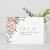 Midsummer Floral Save the Date Card (Stehend Vorderseite)
