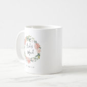 MidSummer Floral Wreath Bridesmaid Kaffeetasse (Vorderseite Links)