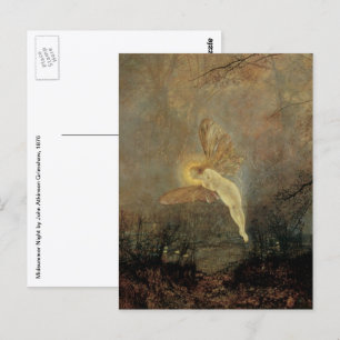 Midsummer Night von Grimshaw, viktorianische Vinta Postkarte