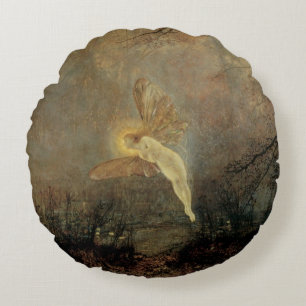 Midsummer Night von Grimshaw, viktorianische Vinta Rundes Kissen