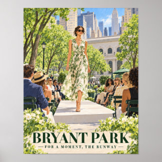 Midtown Bryant Park Stil Tag Poster
