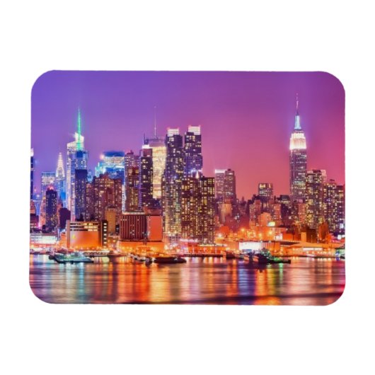 Midtown Manhattan in der Nacht mit Empire Stae Magnet (Horizontal)