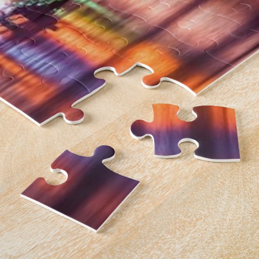 Midtown Manhattan nachts mit Reich Stae Puzzle (Seite)