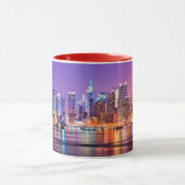 Midtown Manhattan nachts mit Reich Stae Tasse (Zentrum)