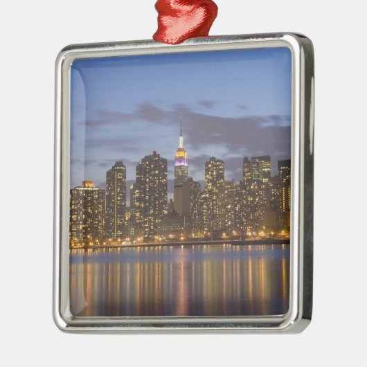 Midtown Manhattan Silbernes Ornament (Links)