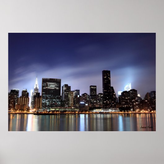 Midtown Manhattan Skyline bei Night Lights Poster (Vorne)