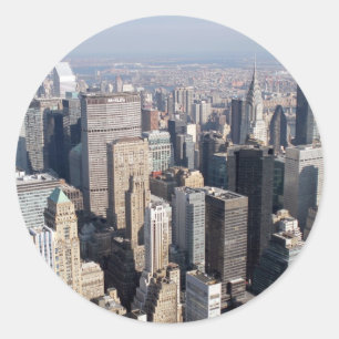 Midtown, New York City, USA. Runder Aufkleber