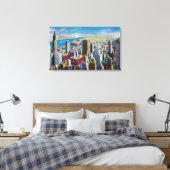 Midtown Skyline View in Richtung East River Leinwanddruck (Insitu (Schlafzimmer))