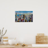 Midtown Skyline View in Richtung East River Poster (Küche)