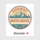Midtre Gauldal, Norge Norwegen Aufkleber (Blatt)