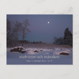 Midvinter och månsken Vasa Vaasa Finnland CC0827 Postkarte