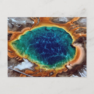 Midway Geyser, Yellowstone, Wyoming Postkarte