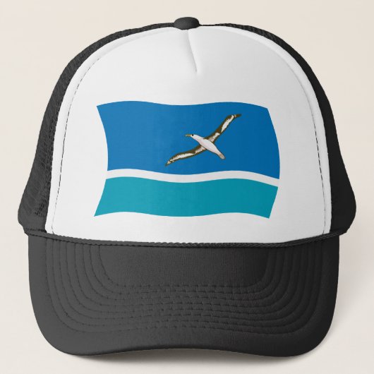 Midway Island Flag Hat Truckerkappe (Vorderseite)