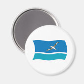 Midway Island Flag Magnet (Vorderseite/Rückseite)
