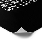 Midwest Emo Destroyed My Life Funny Emo Quote  Poster (Ecke)