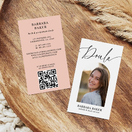 Midwife Birth Postpartum  Doula Photo Arch QR CODE Visitenkarte