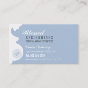 MIDWIFE BUSINESS CARD :: trächtige Bauchfüße Visitenkarte