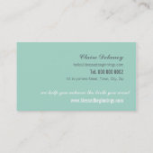 MIDWIFE BUSINESS CARD trächtige Bauchfüße Visitenkarte (Rückseite)