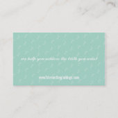 MIDWIFE BUSINESS CARD :: trächtige Bauchfüße Visitenkarte (Rückseite)