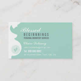 MIDWIFE BUSINESS CARD :: trächtige Bauchfüße Visitenkarte