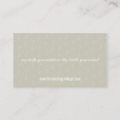 MIDWIFE BUSINESS CARD :: trächtige Bauchfüße Visitenkarte (Rückseite)