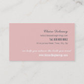 MIDWIFE BUSINESS CARD :: trächtige Bauchfüße Visitenkarte (Rückseite)