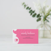 MIDWIFE CARD schwangere Bauchmuskulatur Silhouette Visitenkarte (Stehend Vorderseite)