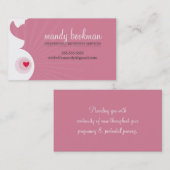 MIDWIFE DOULA CARD Rose, schwanger Visitenkarte (Vorne/Hinten)