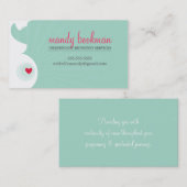 MIDWIFE DOULA KARTE Schwangere Herzminze grün (Vorne/Hinten)