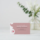 MIDWIFE KARTE Schwangere Silhouette Braun Latte (Stehend Vorderseite)